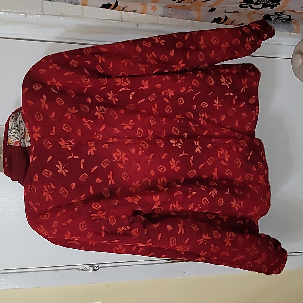 Patchwork Jacket Small Quilted Design All Over Fl… - image 6